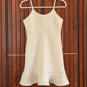 HARPER WREN BETHANY WHITE SCUBA KNIT DRESS